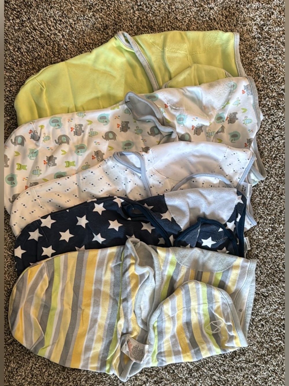 Baby Swaddle and Sleep Sack Bundle in Yellow, Gray, Navy